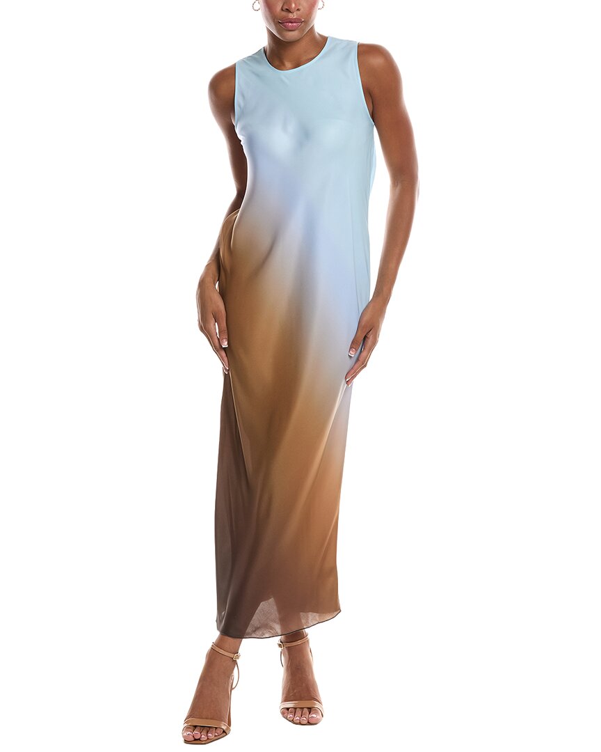 Atm Anthony Thomas Melillo Ombre Print Maxi Dress In Blue