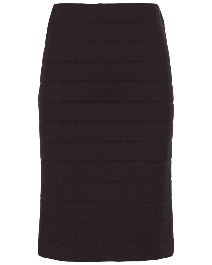 Bottega Veneta Quilted Pencil Skirt In Brown