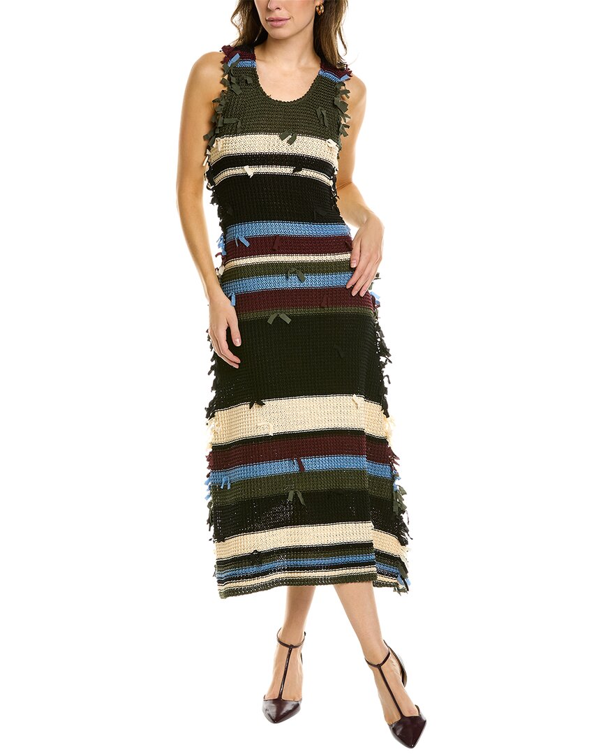 Shop Ferragamo Sleeveless Knit Maxi Dress In Black