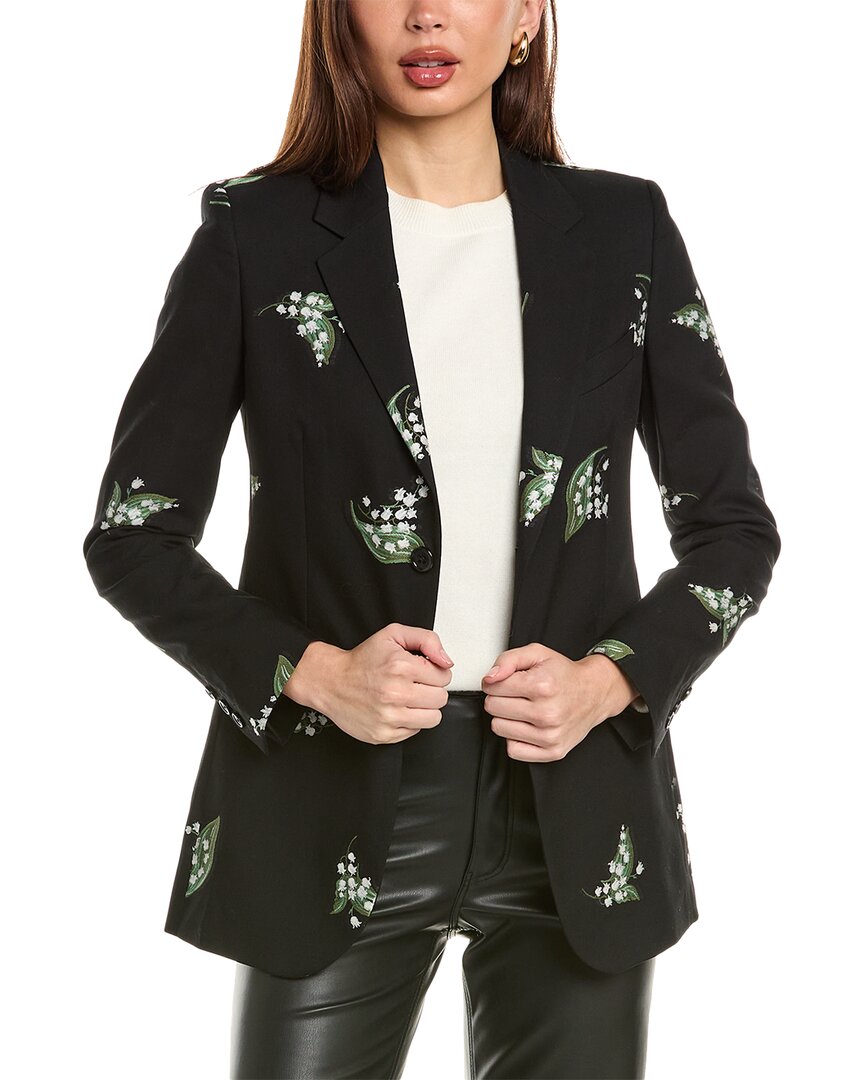 Red Valentino Wool-blend Jacket In Black