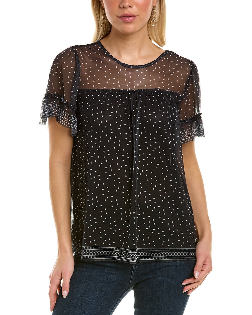 Max Studio Knit Mesh Top