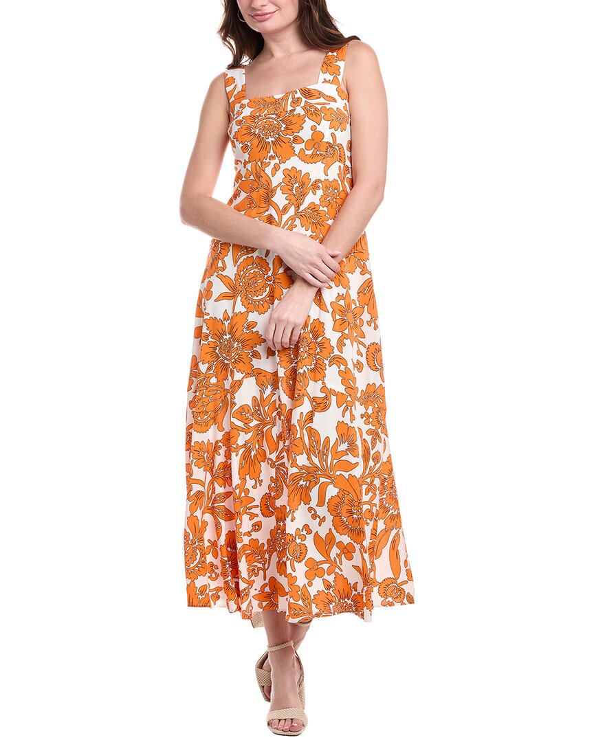 Shop Vince Camuto Tiered Square Neck Maxi Dress In Red