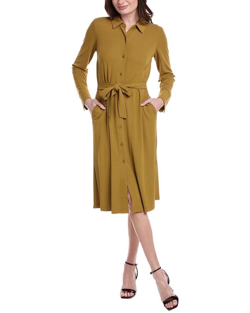 Lafayette 148 New York Belted Shirtdress In Brown