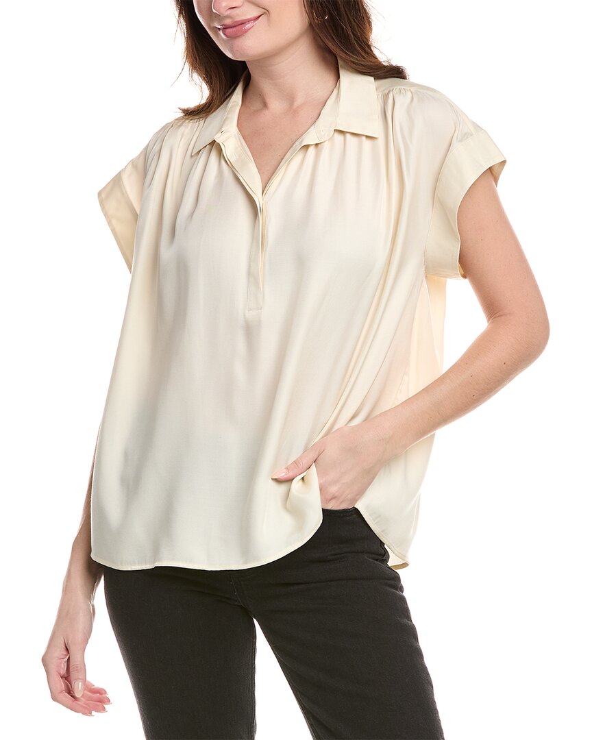 Rag & Bone Robin Silk-blend Top In White
