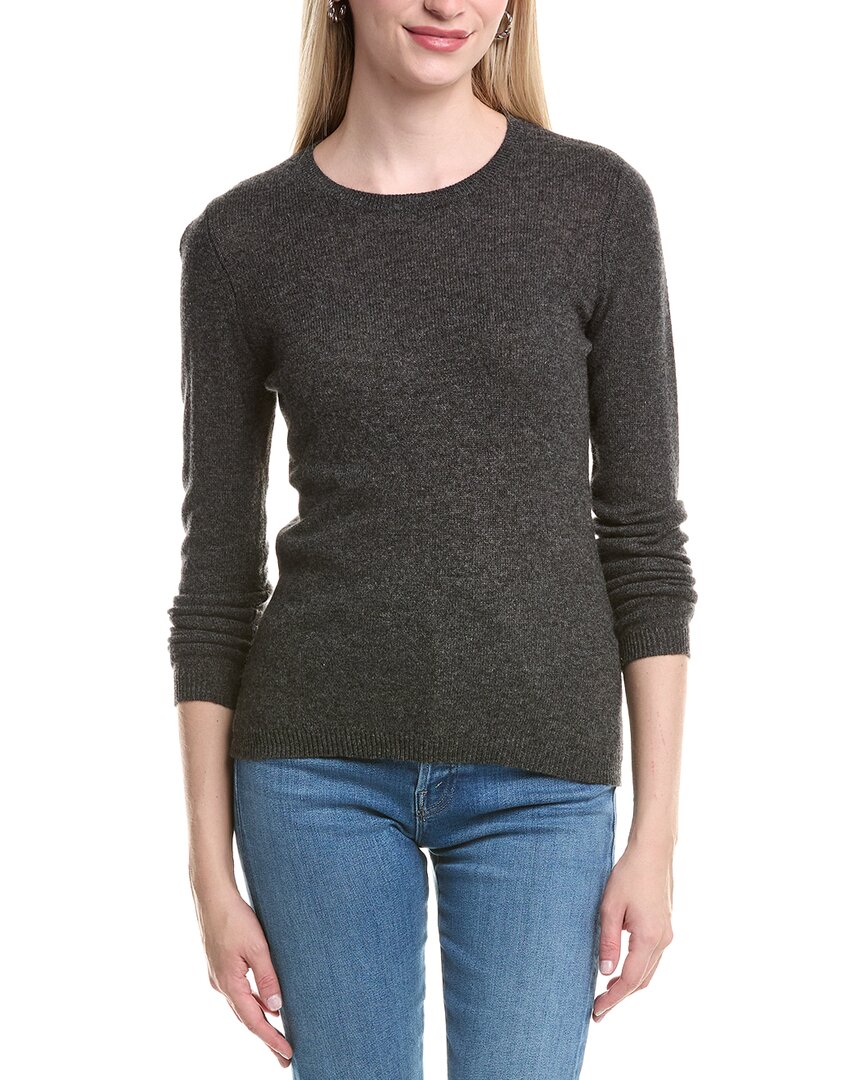 Forte Cashmere Crewneck Cashmere Sweater In Gray