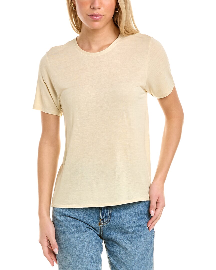 Rag & Bone Michal Linen-blend T-shirt In Brown