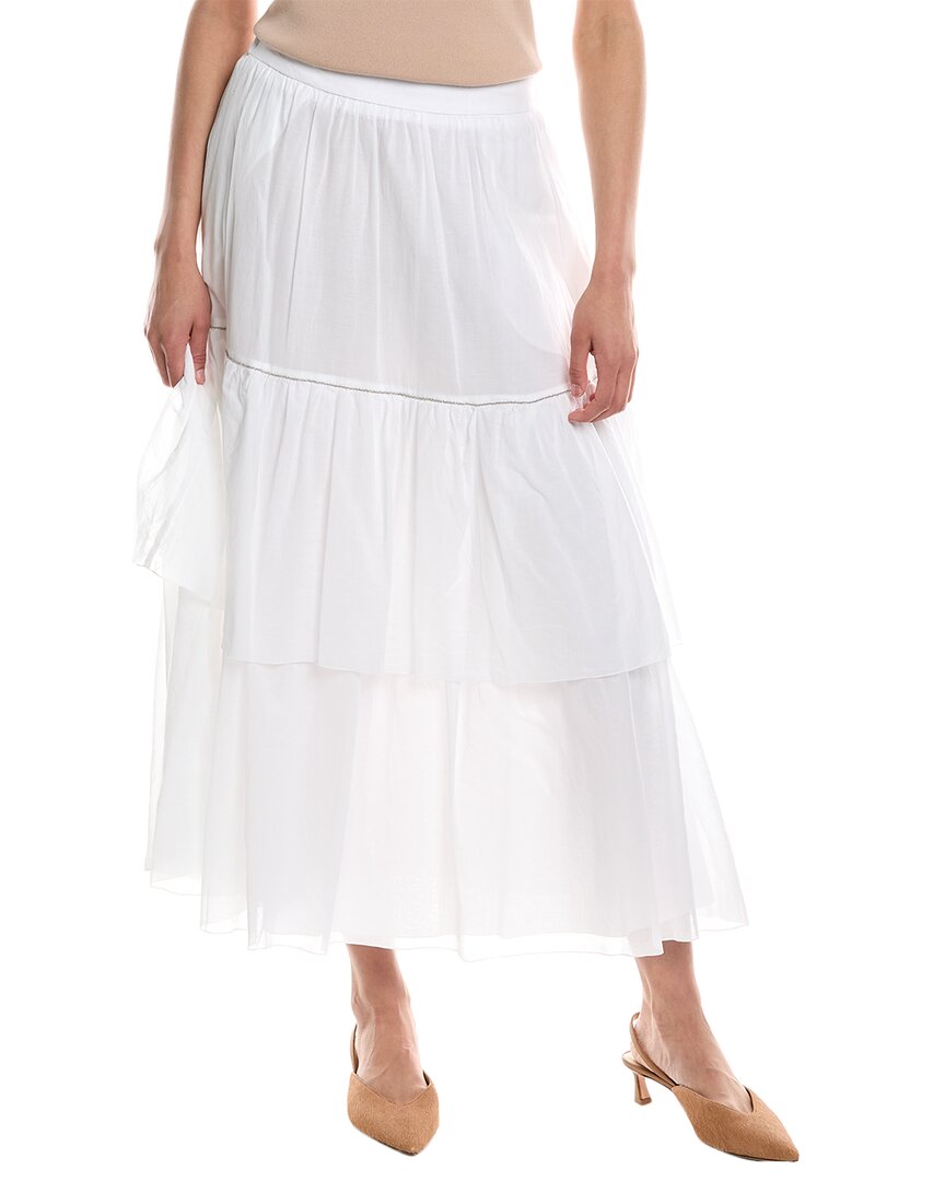 Shop Peserico Skirt In White