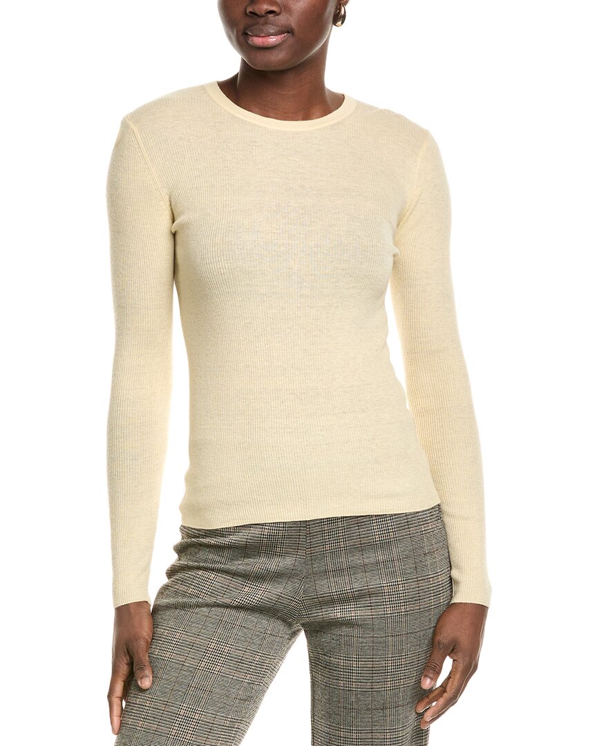 Michael Kors Collection Tissue Hutton Cashmere T-shirt In White