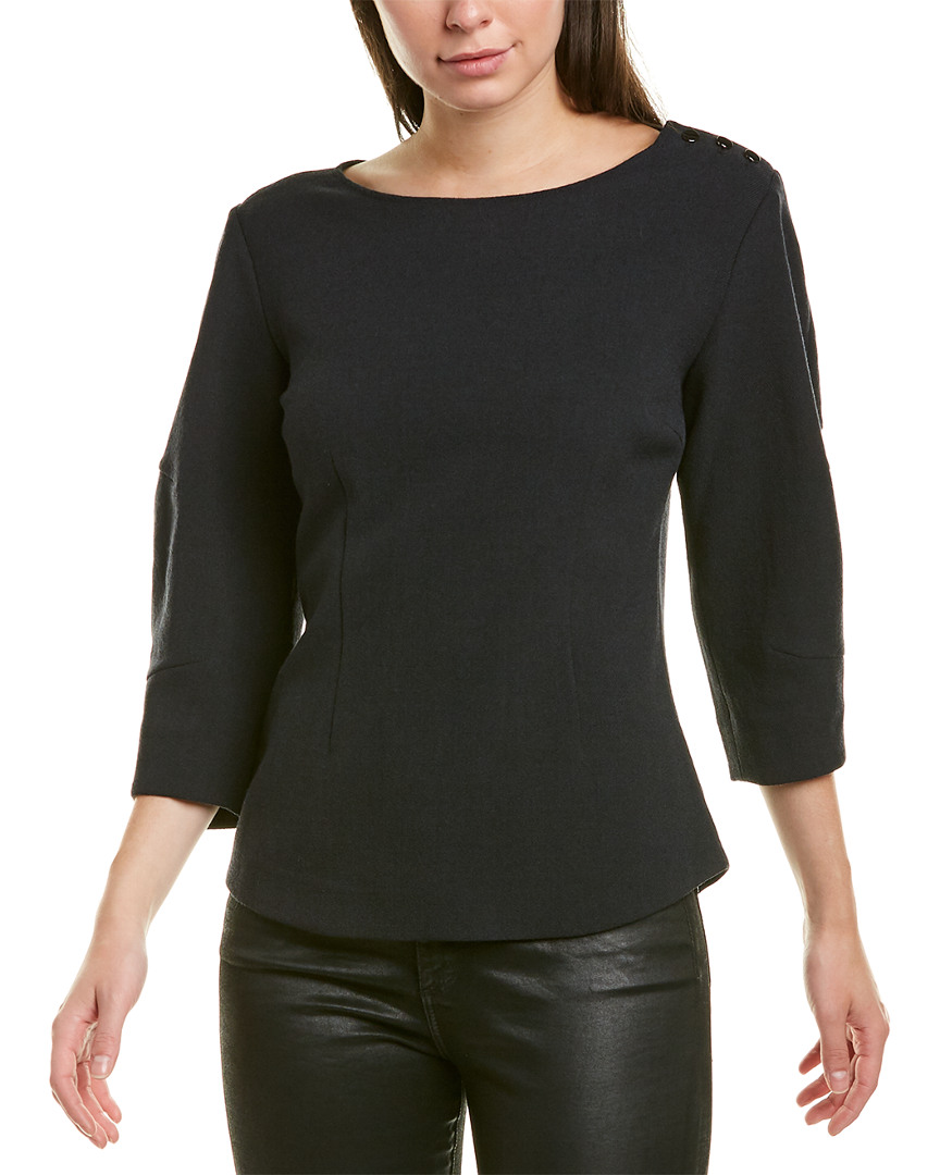 Image of ba&sh Boatneck Wool-Blend Top