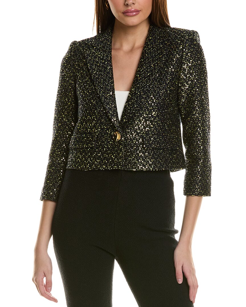 St John St. John Textured Jacket In Black