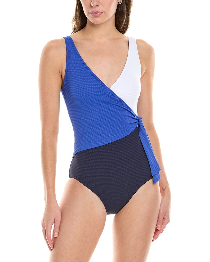 Tommy Bahama Island Cays Colorblock One-piece In Blue