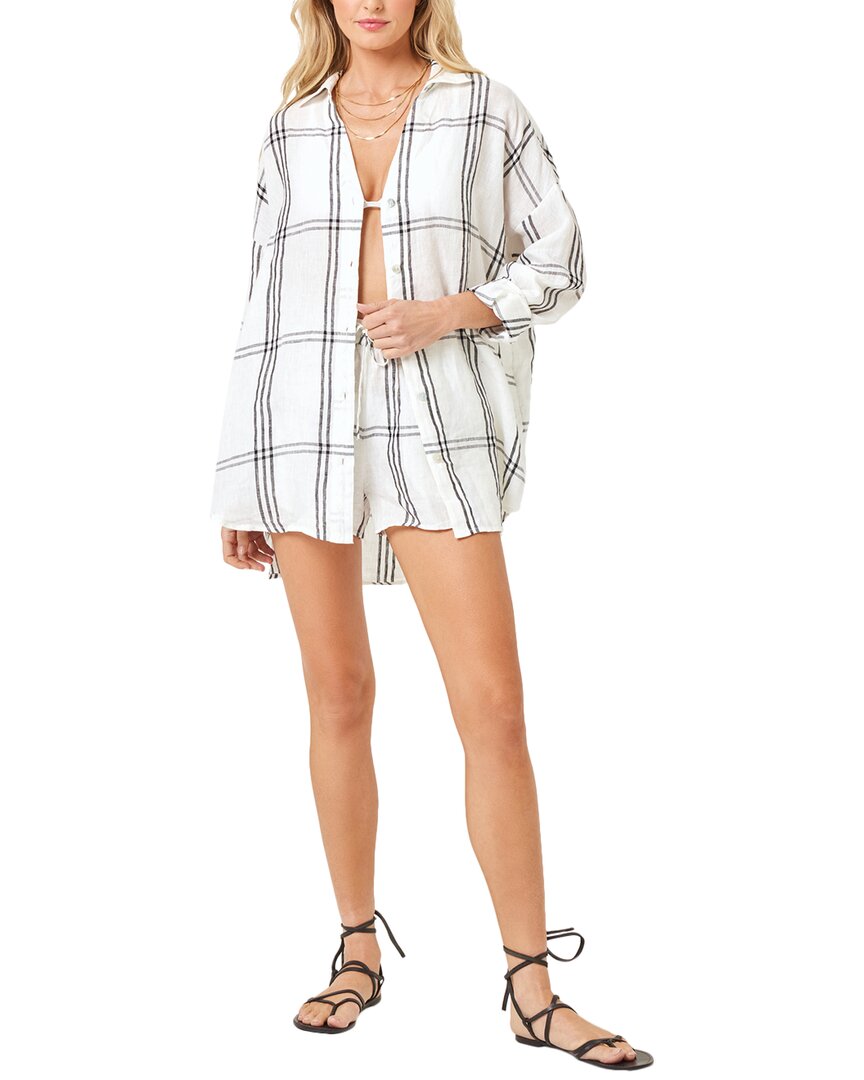 L*space Rio Linen Short In White