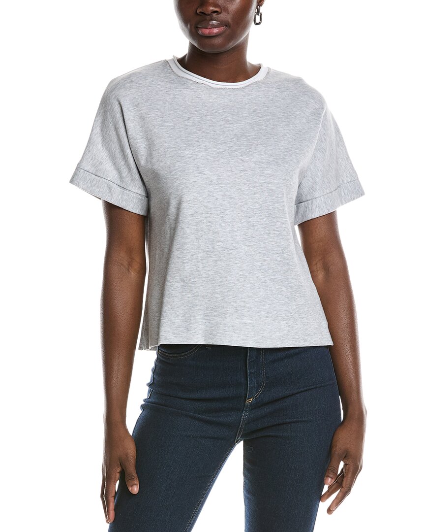 Shop Peserico T-shirt In Grey