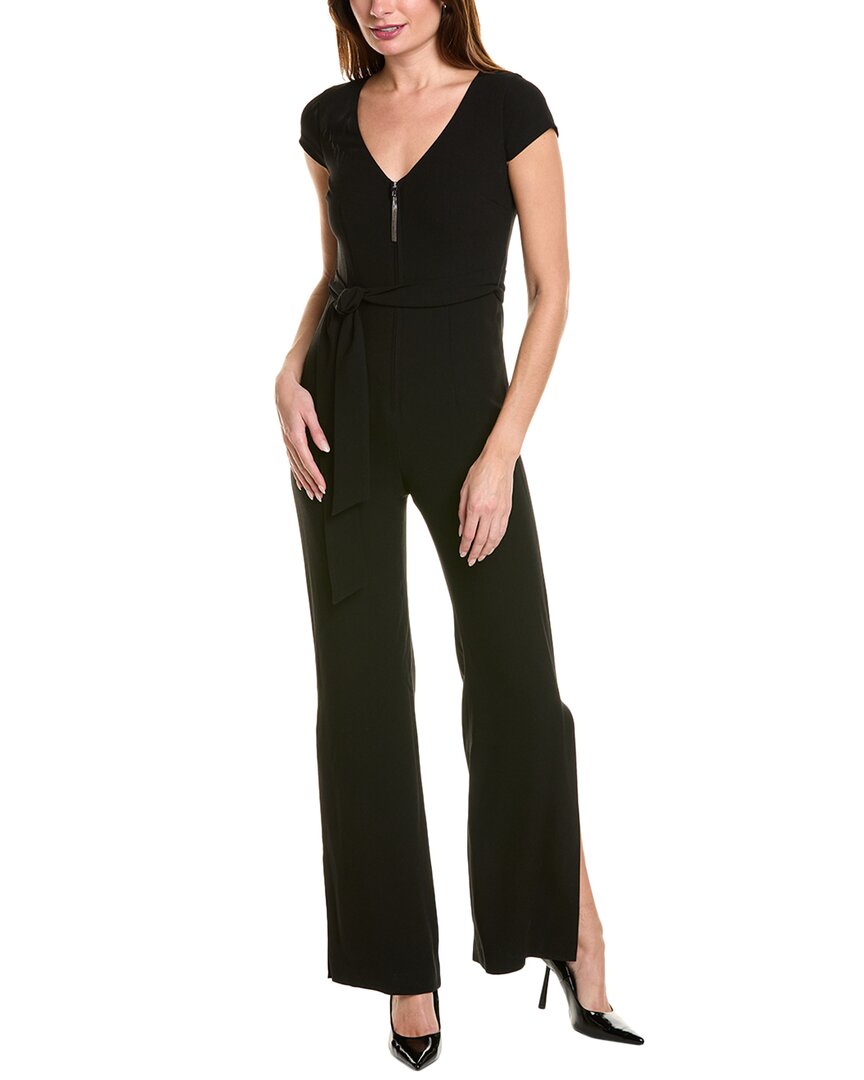 Elie Tahari Front Zip Jumpsuit In Black