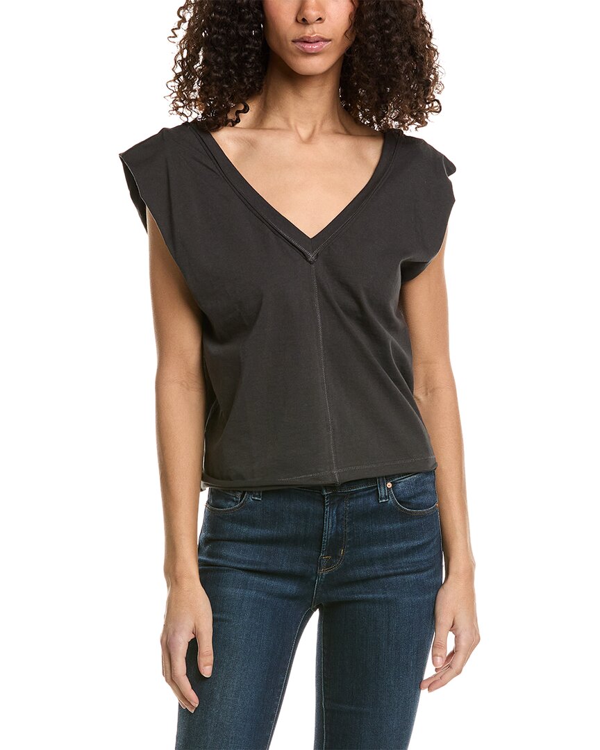 Shop Project Social T Lexi Exaggerated Shoulder Tank In Black