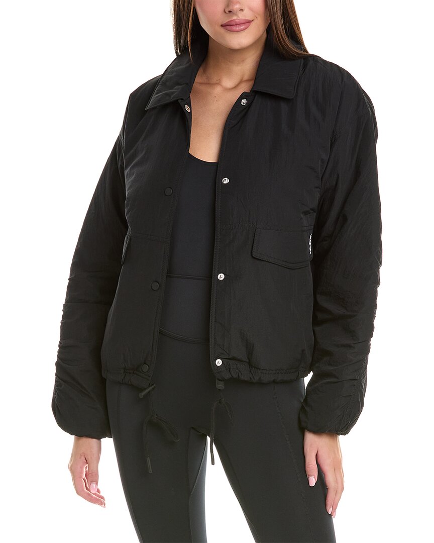Shop Free People Off The Bleachers Coaches Jacket In Black