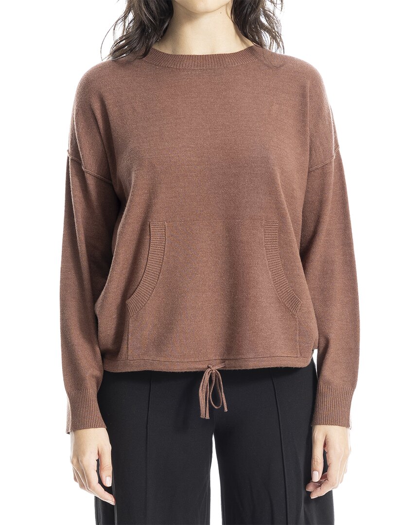 MAX STUDIO MAX STUDIO LINEN-BLEND SWEATSHIRT