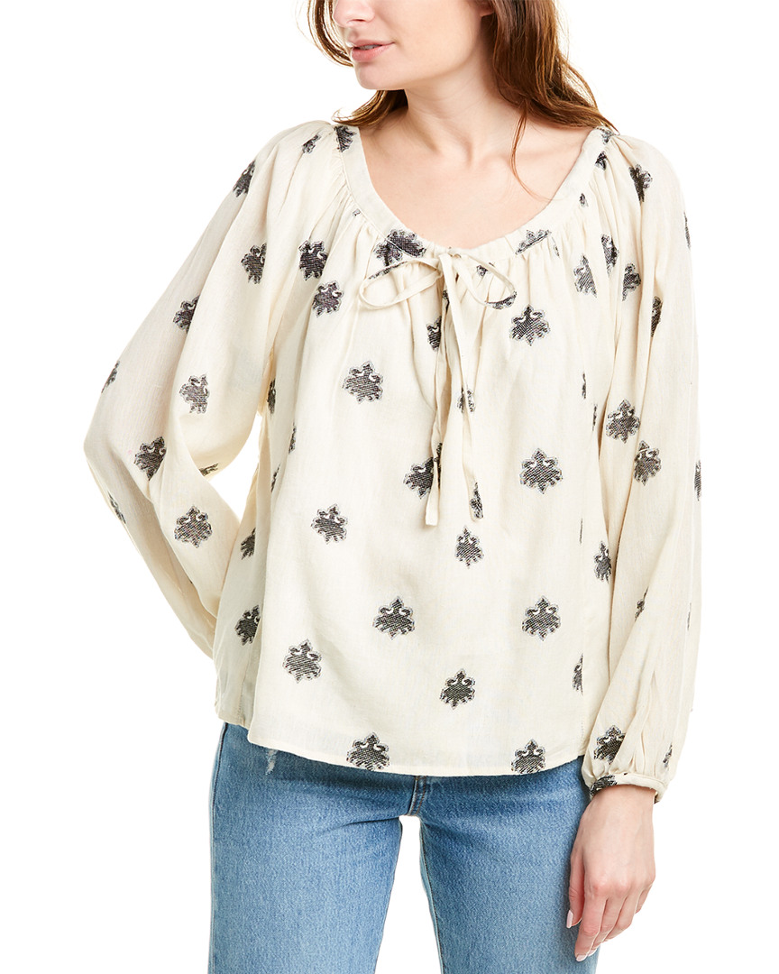 Image of SUNDRESS Blanche Peasant Top