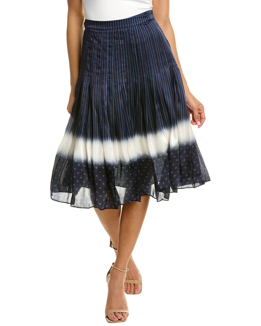 Tory Burch Printed Pleated Skirt In Nocolor | ModeSens
