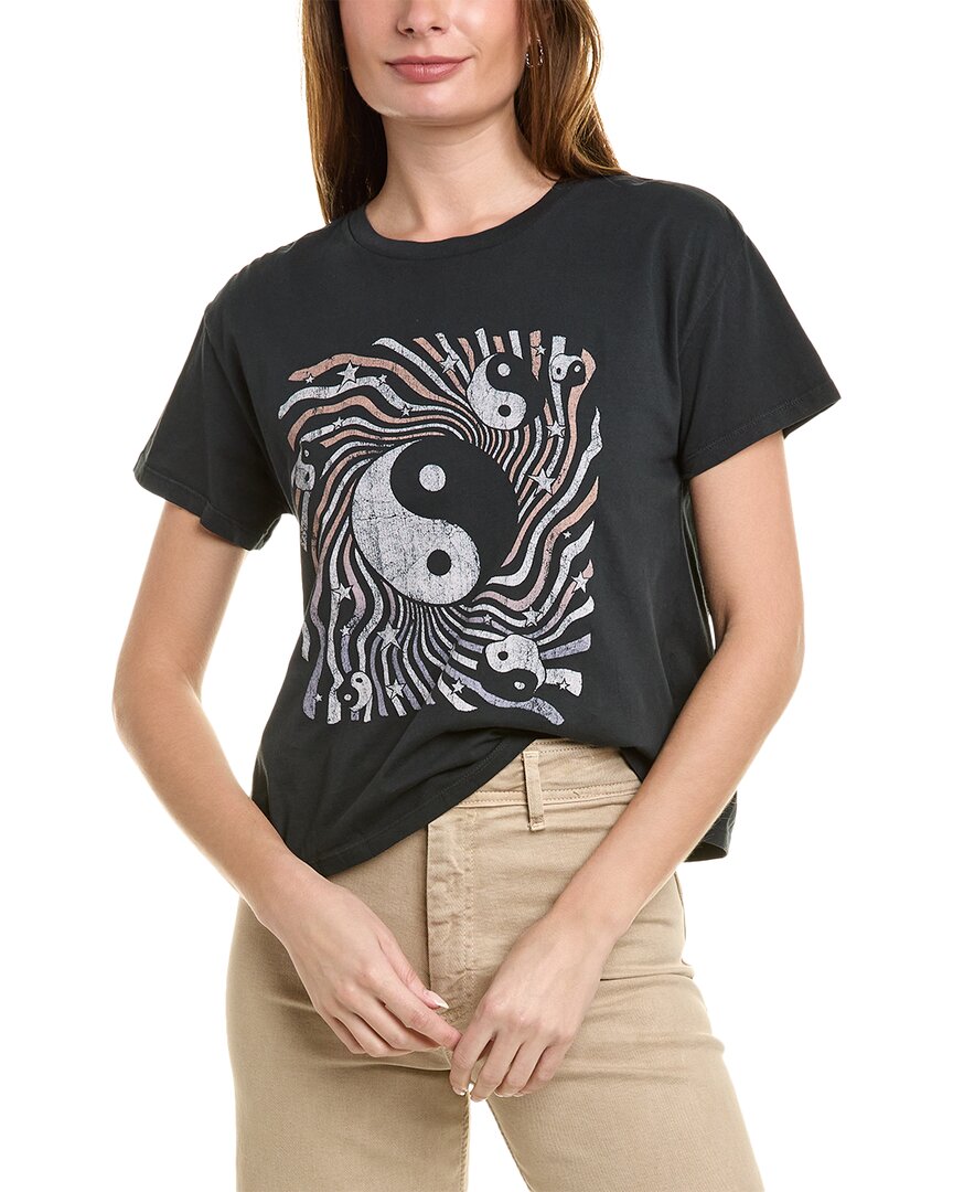 Shop Girl Dangerous Yin Yang Psychedelic T-shirt In Black