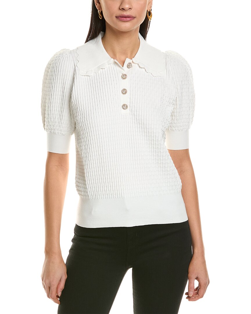 Shop Ted Baker Polo Knit Top In White