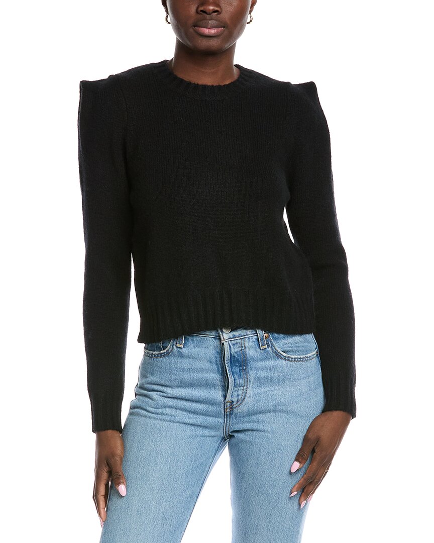Autumn Cashmere Pleated Cashmere Sweater In Black