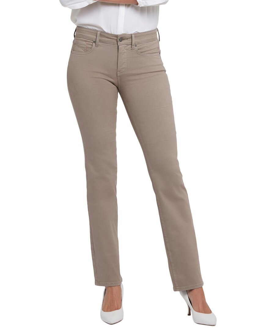 Nydj Petite Marilyn High Rise Straight Jeans In Black