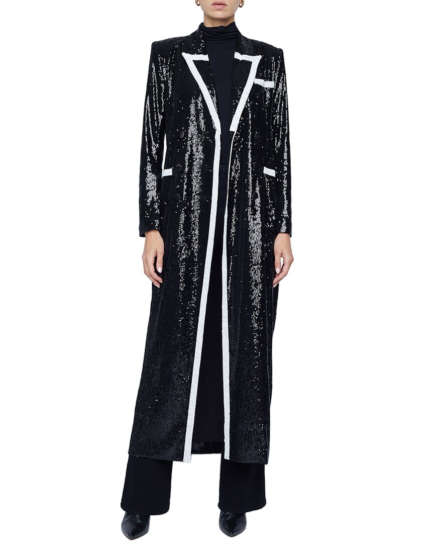 L Agence L'agence Marlowe Long Sequin Jacket