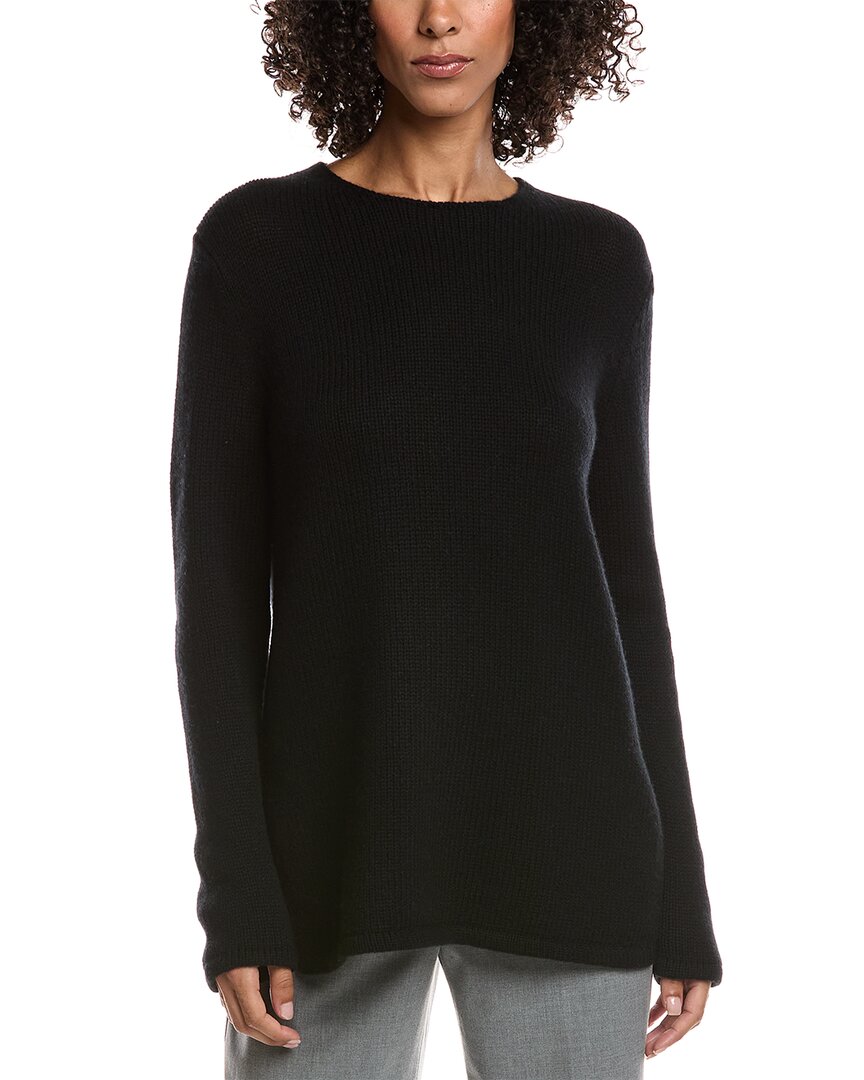 Vince Crew Easy Wool & Cashmere-blend Sweater In Black