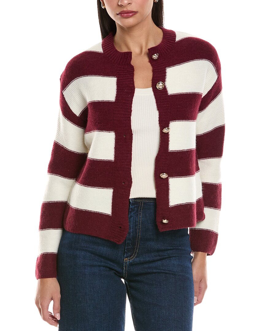 Shop Anna Kay Sailor Cashmere-blend Cardigan In Red