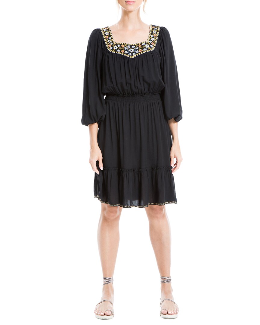 Max Studio Embroidered Short Dress