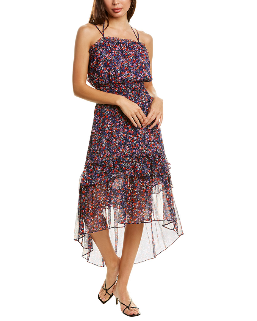 Image of Parker Amethyst Silk Midi Dress