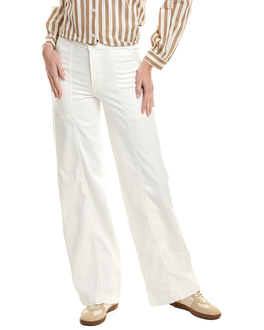 Frame Triple Binding Blanc Wide Leg Jean In White