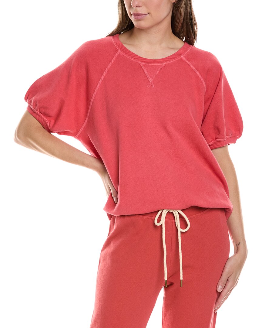 The Great The Puff Sleeve Sweatshirt In Red