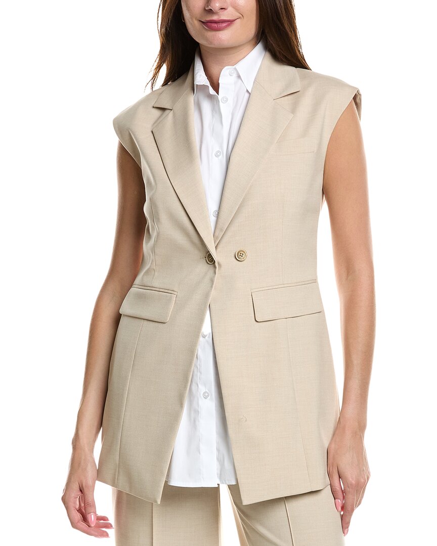 Kenneth Cole Layered Vest In Neutral