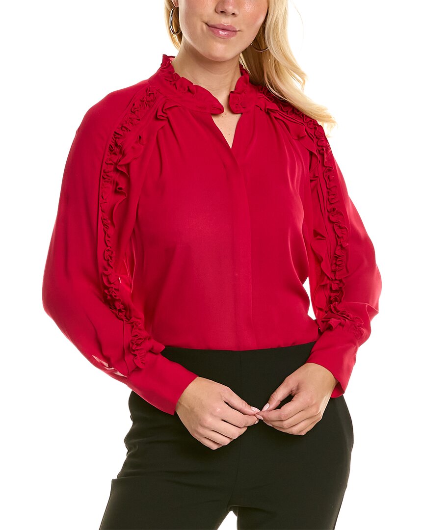 Ungaro Carla Silk Blouse In Pink