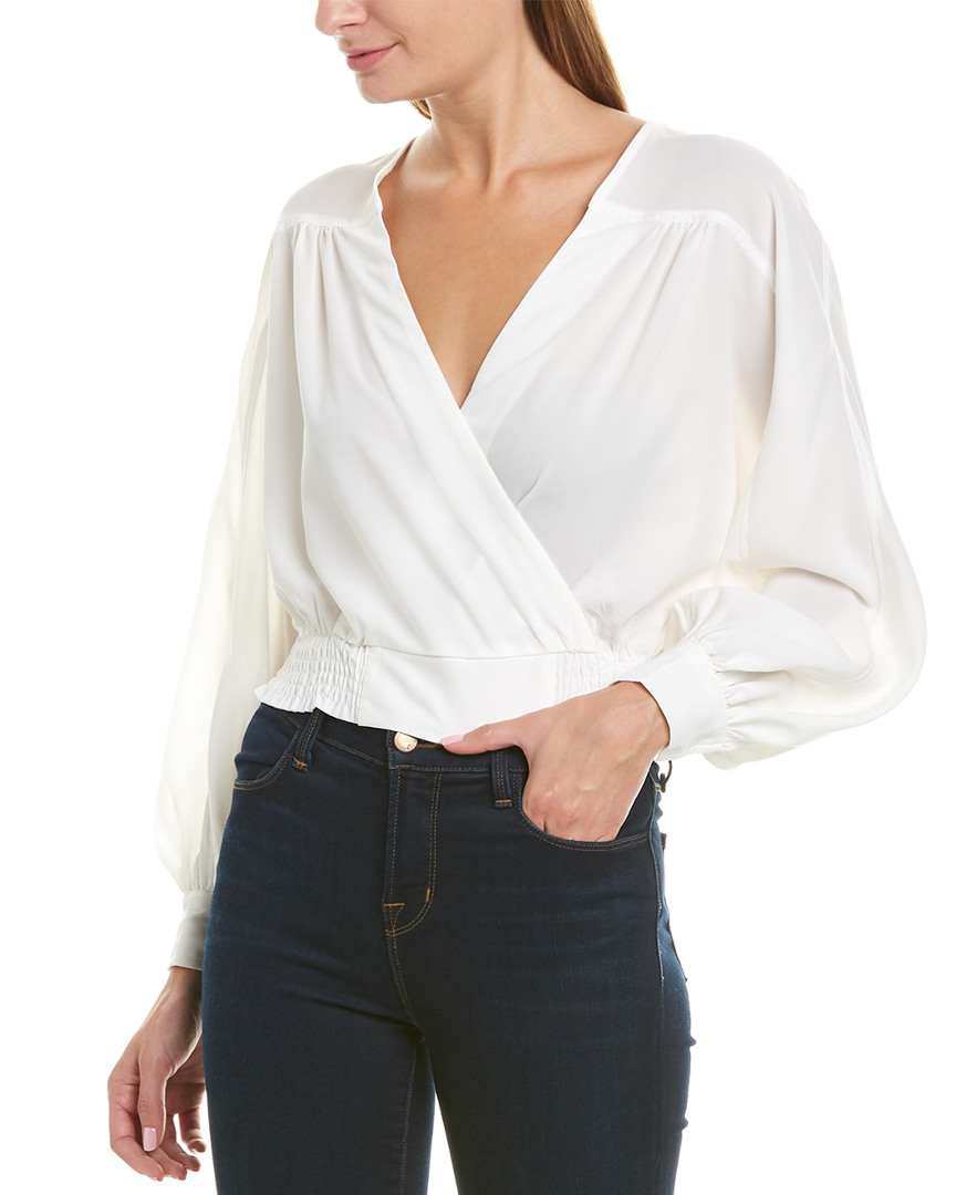 Image of rosewater remi Smocked Hem Wrap Top