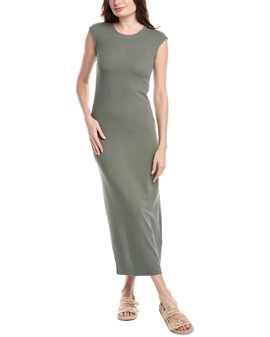 Shop Splendid Waffle Scuba Dress In Green