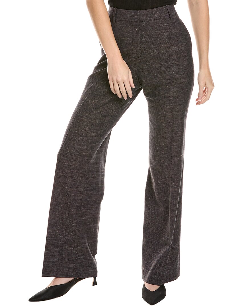 Lafayette 148 New York Gates Full Leg Wool & Linen-blend Pant