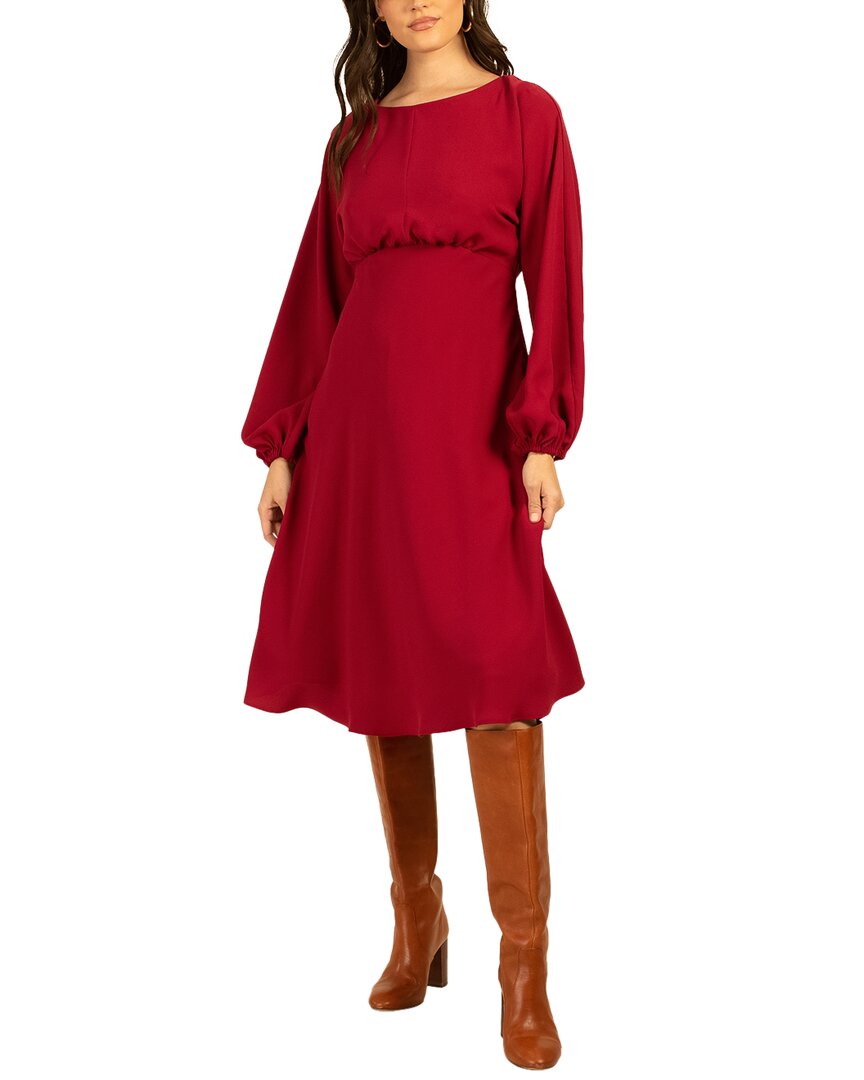 Trina Turk Vanita Midi Dress In Red