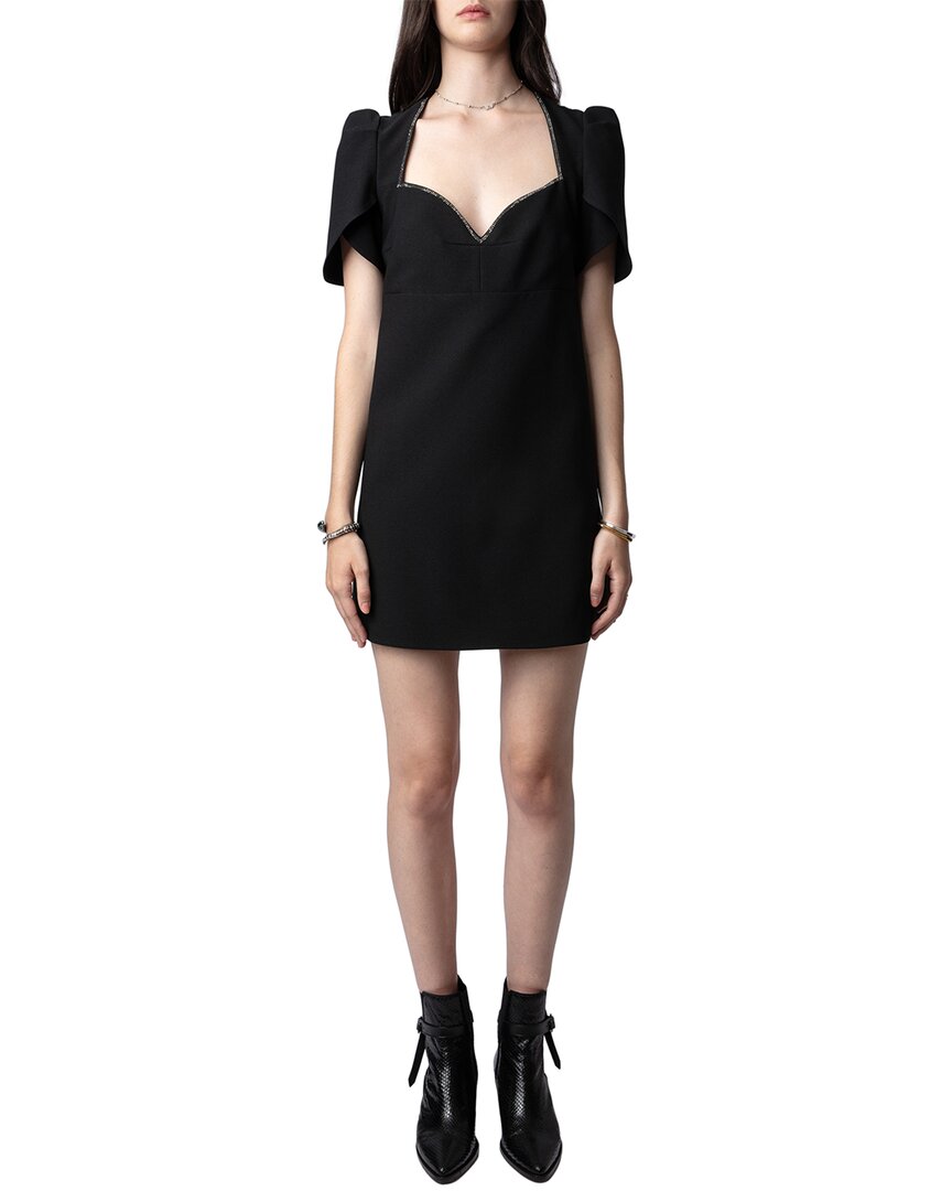 ZADIG & VOLTAIRE ZADIG & VOLTAIRE ROXELLE CREPE STRASS DRESS