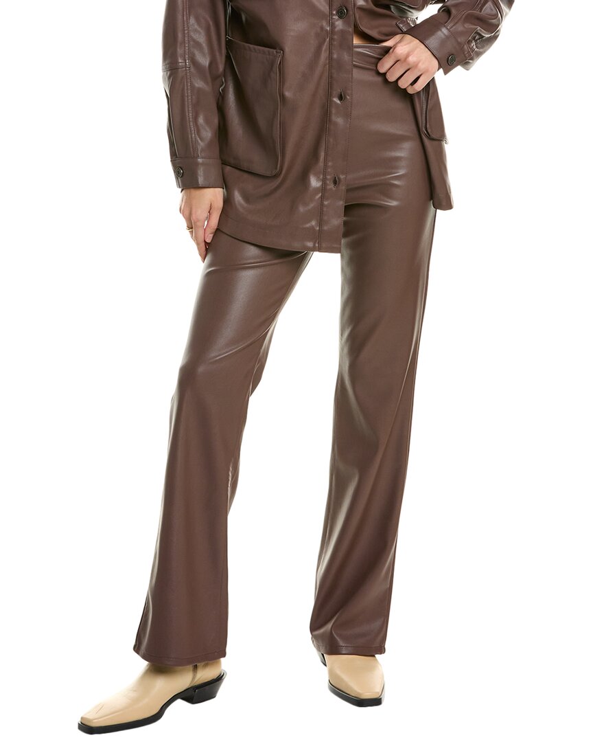 Afrm Alyssa High-rise Baby Bootcut Pant In Brown