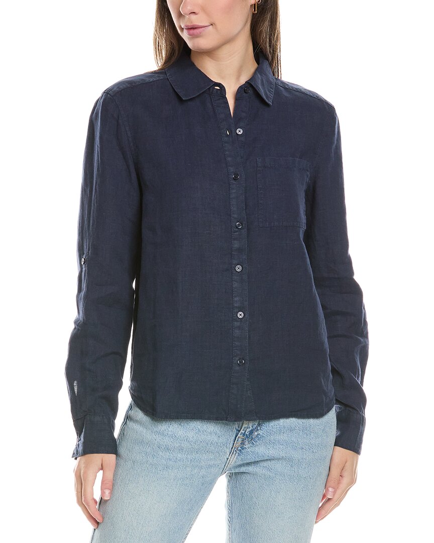 Michael Stars Spencer Pocket Button-down Linen Shirt