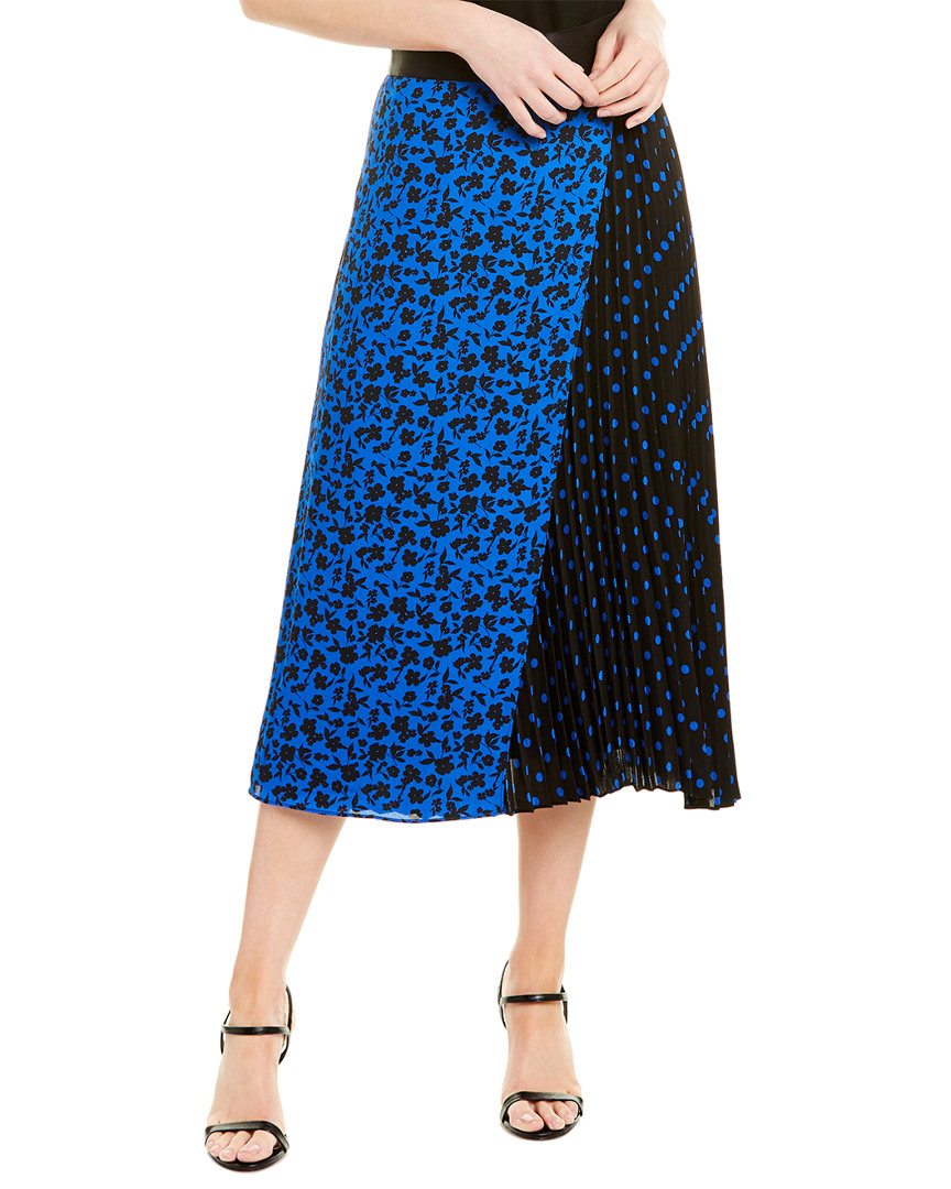 Image of alice + olivia Lilia Pleated Midi Skirt
