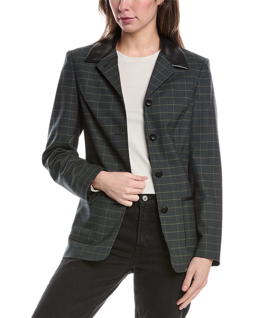 Rag & Bone Drew Wool-blend Blazer In Green