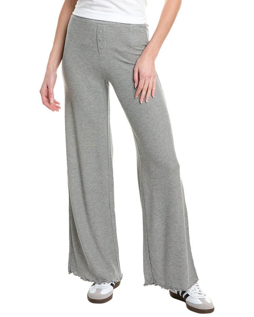 Splendid Lyr Thermal Wide Leg Cashmere-blend Pant In Grey