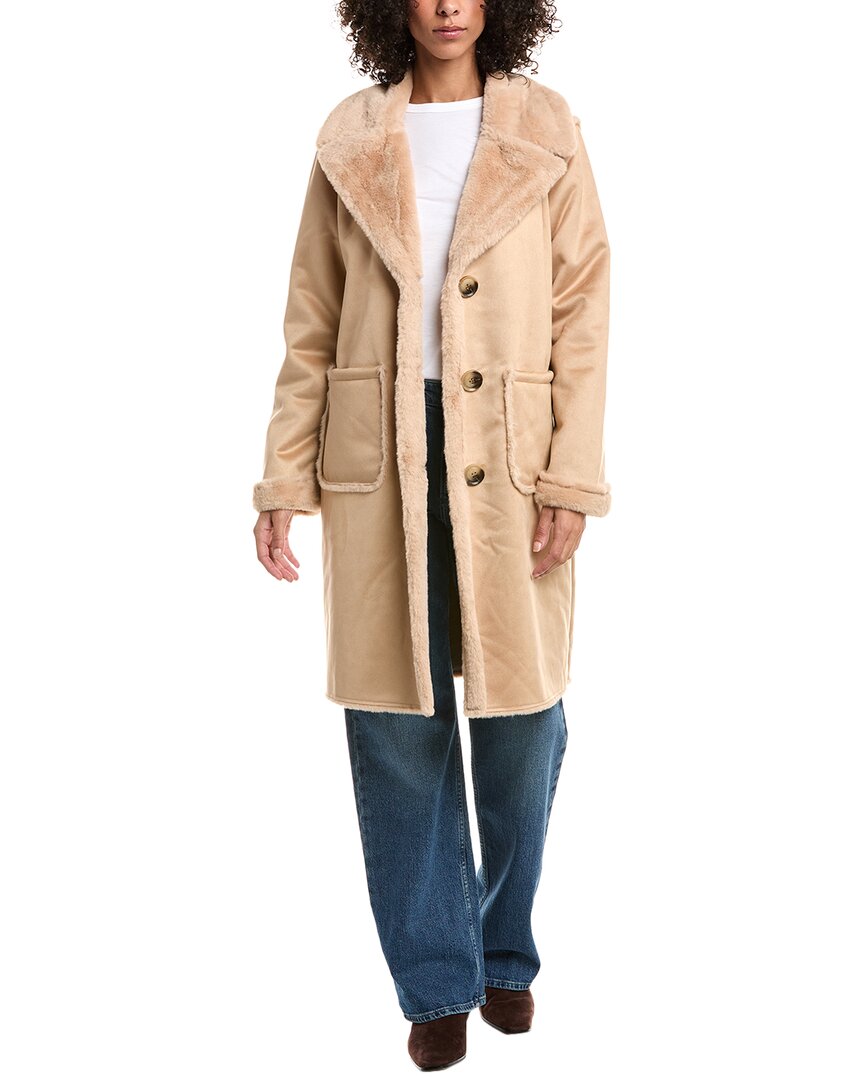 Nvlt Duffle Toggle Coat In Neutral
