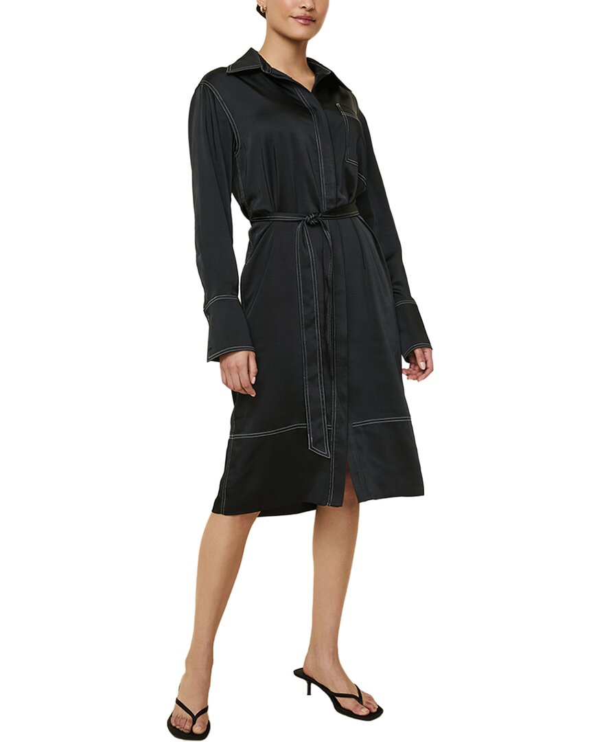 Solid & Striped Esti Midi Dress In Noir