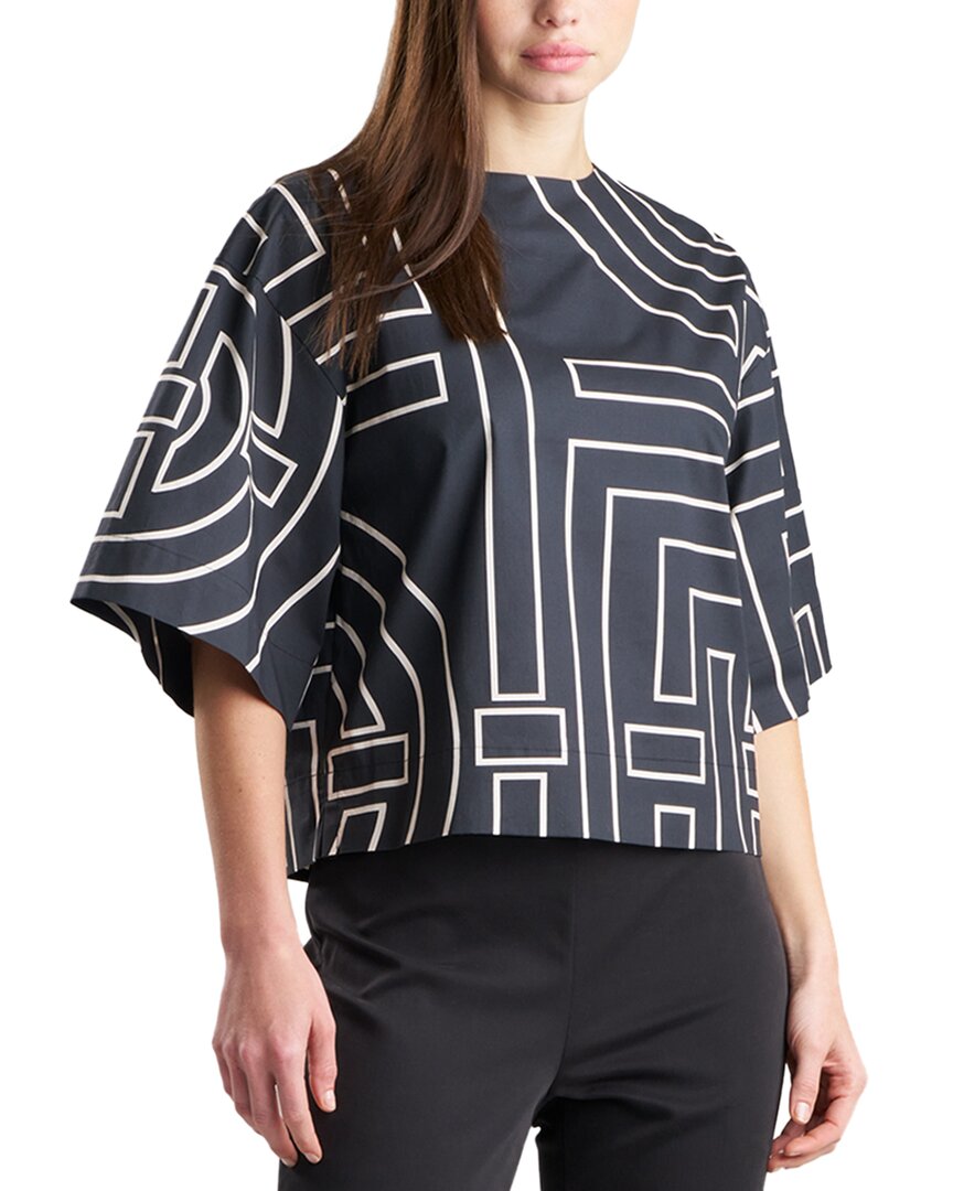 Shop Natori Infinity Printed Cotton Poplin T-shirt
