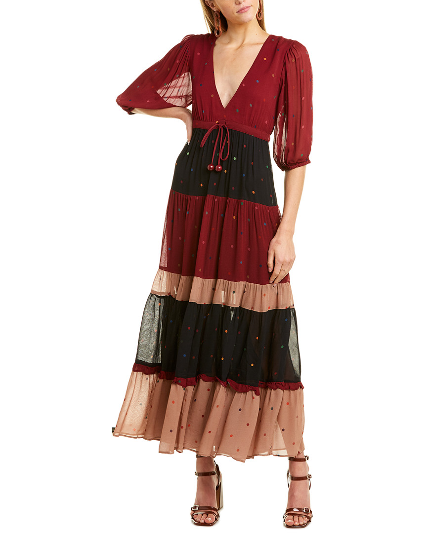 Image of Farm Rio Mixed Dot Maxi Dress